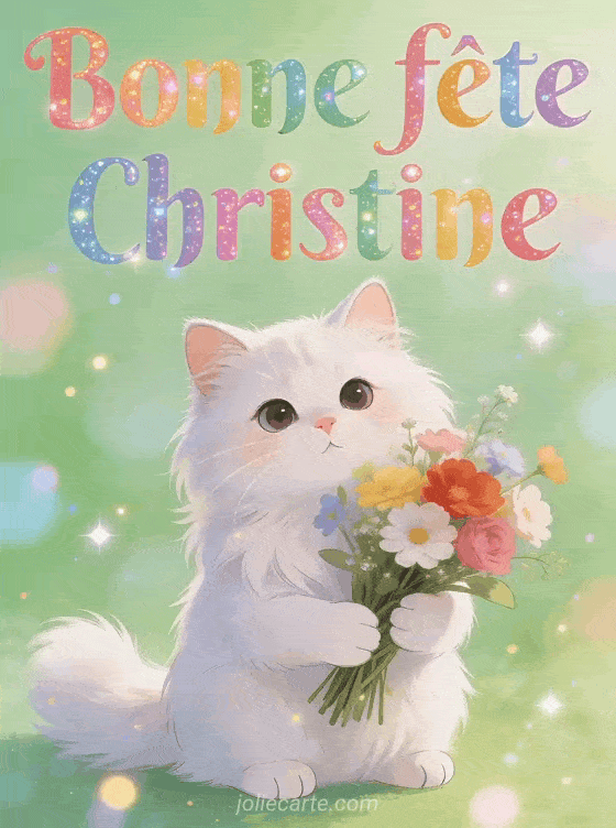 Bonne fête Christine - Christine gif bonne fete