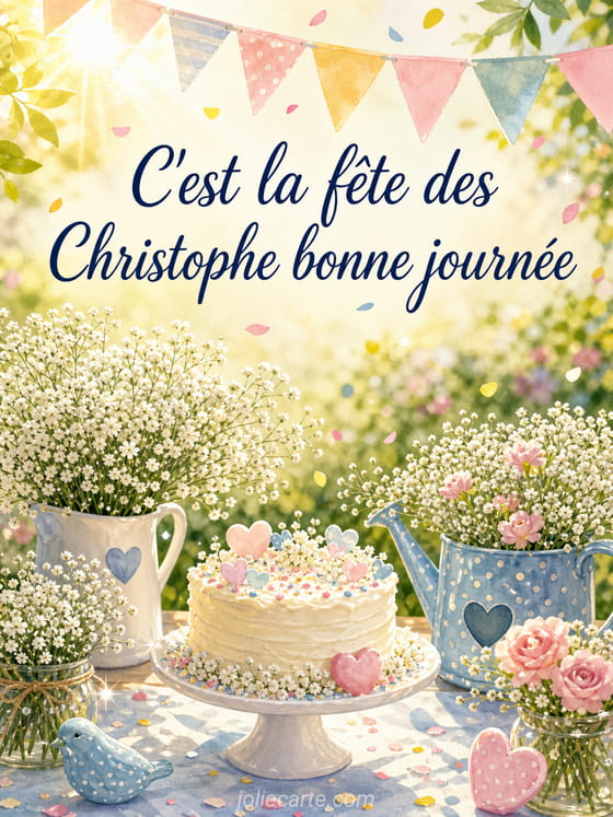Carte bonne fête Christophe