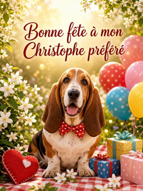 Carte bonne fête Christophe