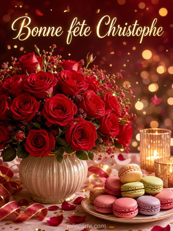 Carte bonne fête Christophe