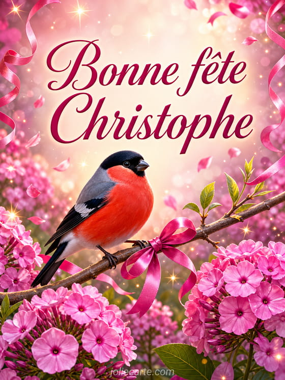 Carte bonne fête Christophe