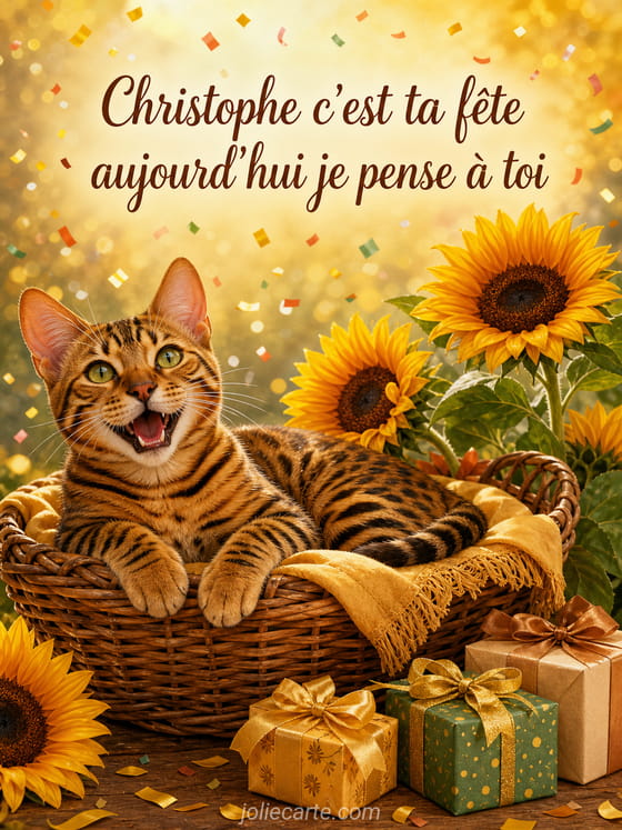 Carte bonne fête Christophe