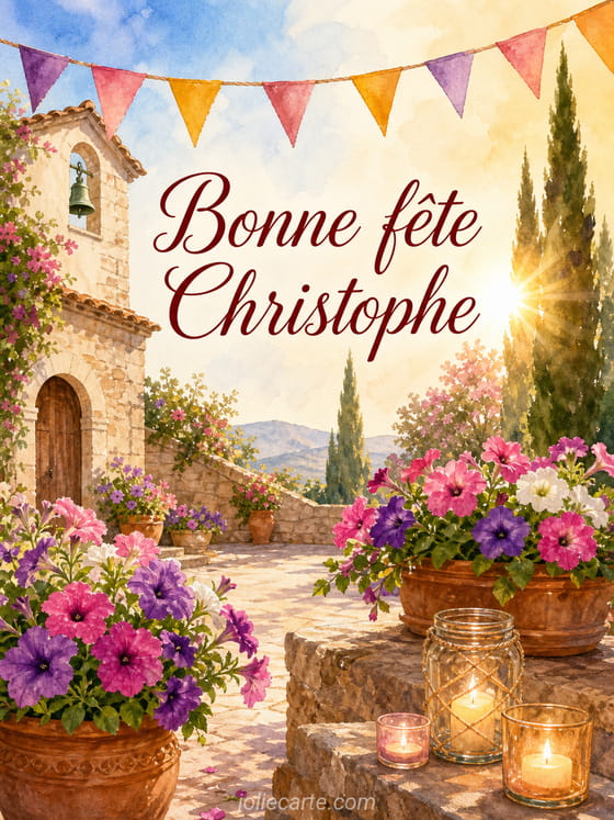 Carte bonne fête Christophe