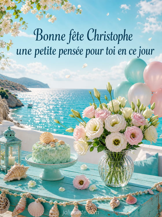 Carte bonne fête Christophe