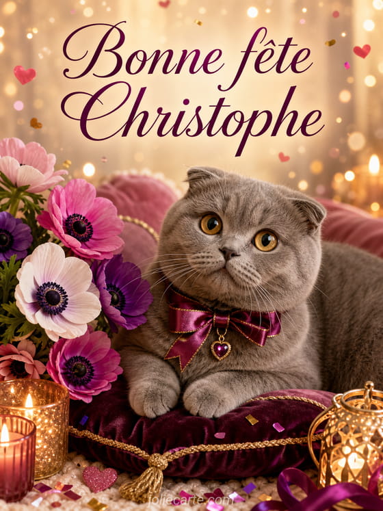 Carte bonne fête Christophe