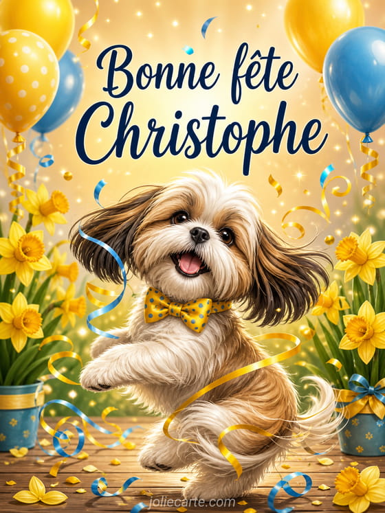 Carte bonne fête Christophe