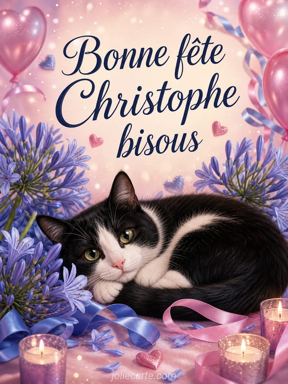 Carte bonne fête Christophe