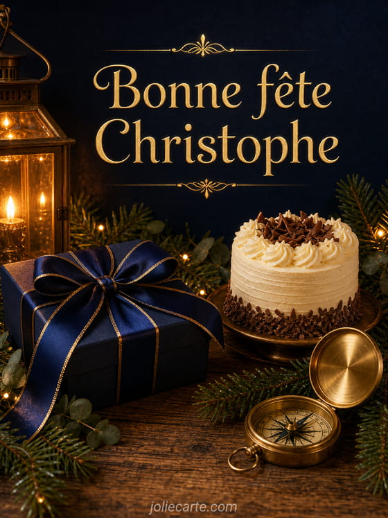 Carte bonne fête Christophe