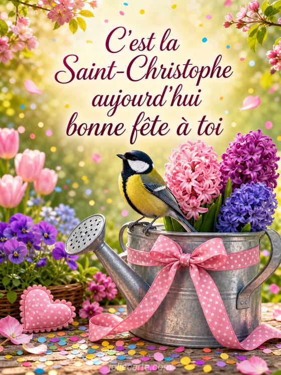 Carte bonne fête Christophe