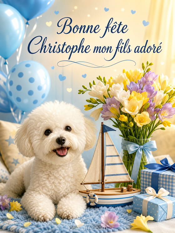 Carte bonne fête Christophe