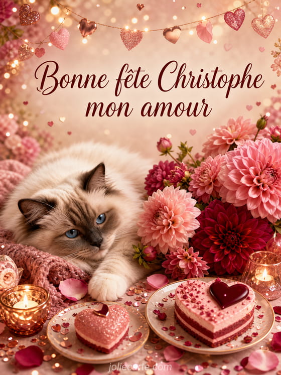 Carte bonne fête Christophe