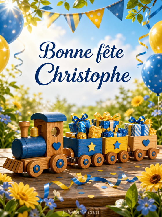 Carte bonne fête Christophe