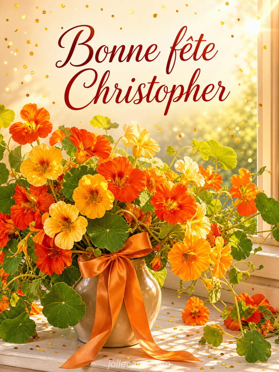 Carte bonne fête Christopher