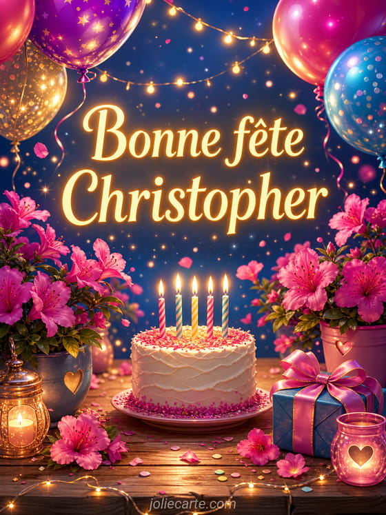 Carte bonne fête Christopher