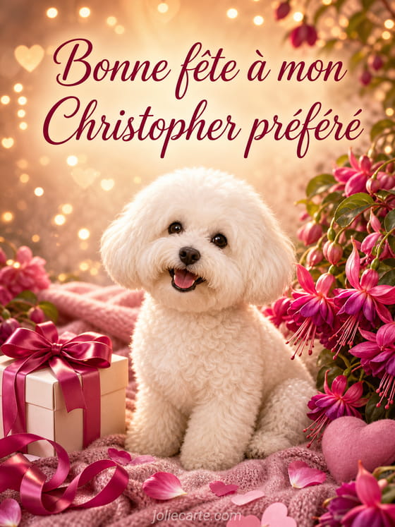Carte bonne fête Christopher