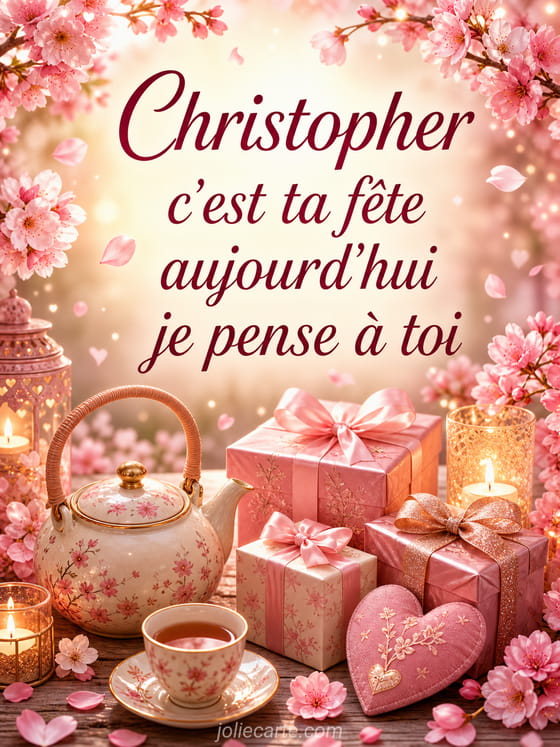 Carte bonne fête Christopher