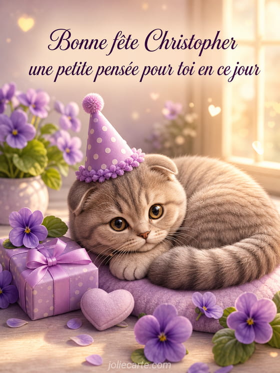 Carte bonne fête Christopher