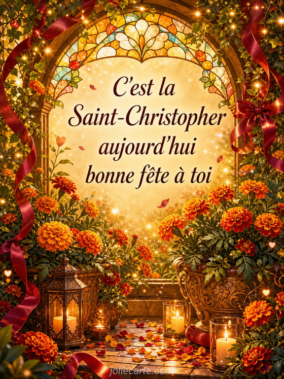Carte bonne fête Christopher