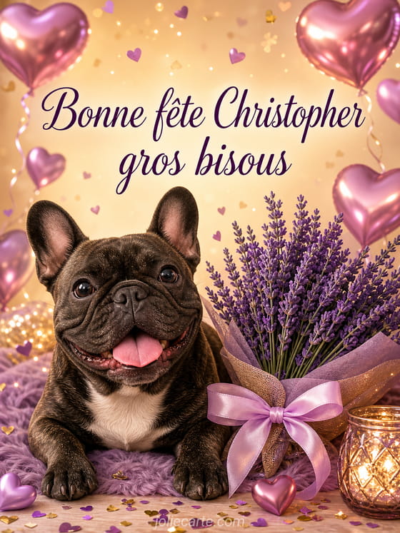 Carte bonne fête Christopher
