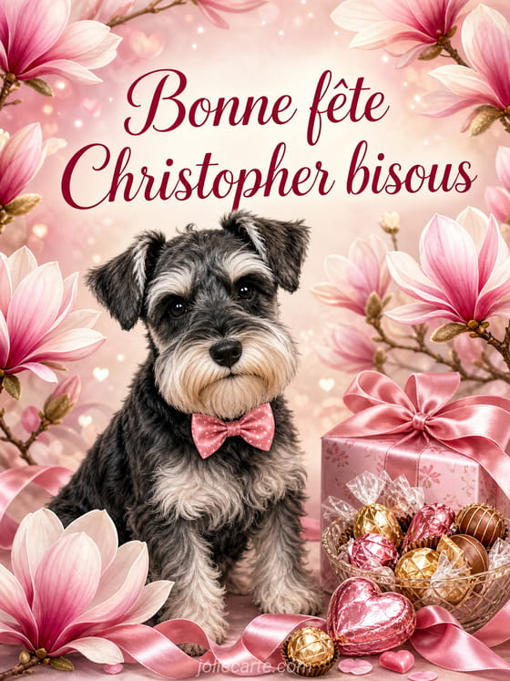 Carte bonne fête Christopher