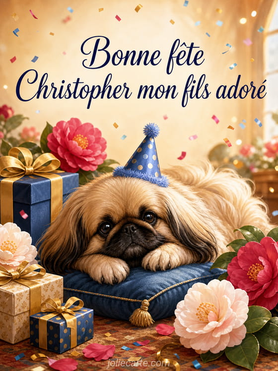 Carte bonne fête Christopher