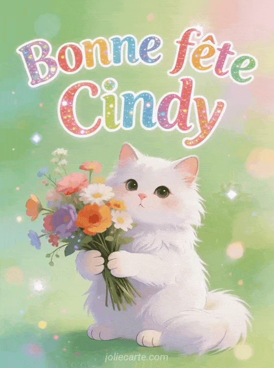 Bonne fête Cindy - Cindy gif bonne fete