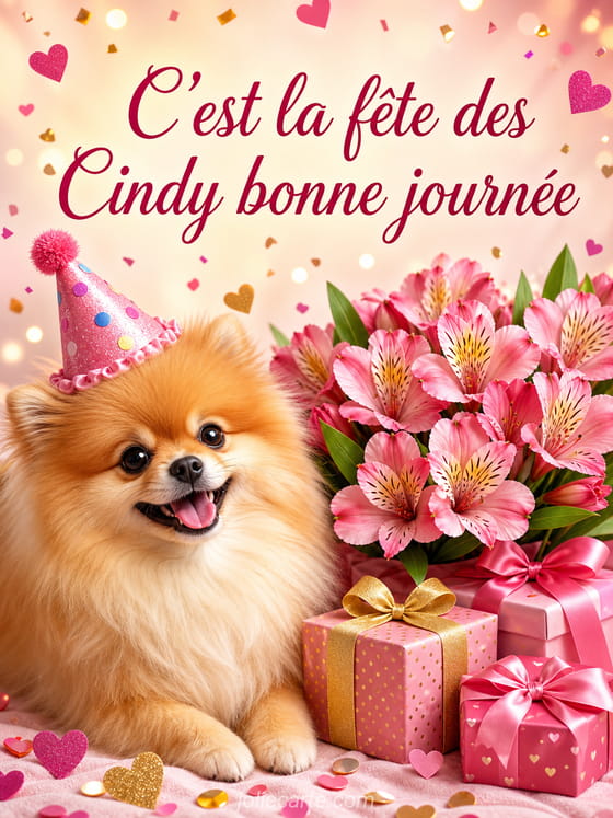 Carte bonne fête Cindy