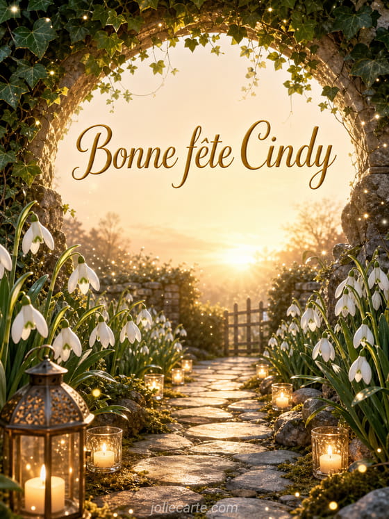 Carte bonne fête Cindy