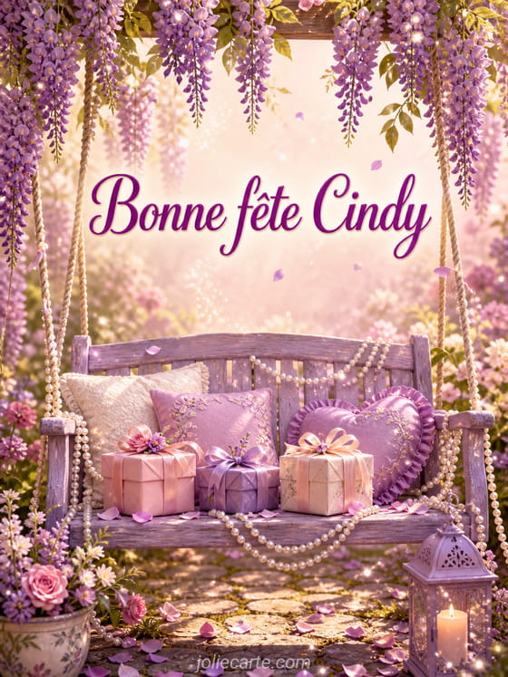 Carte bonne fête Cindy