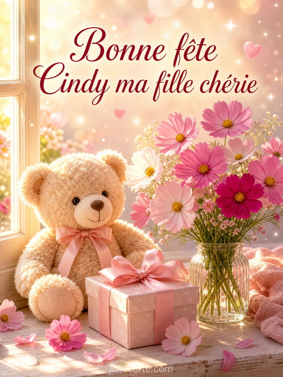 Carte bonne fête Cindy