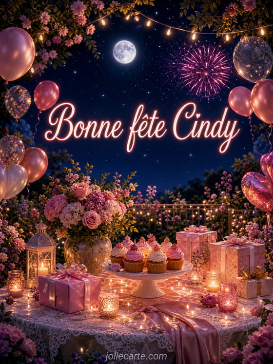 Carte bonne fête Cindy