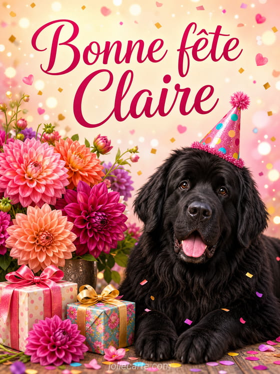 Carte bonne fête Claire