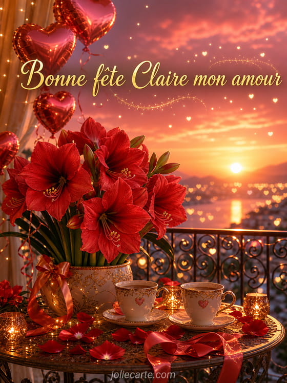 Carte bonne fête Claire