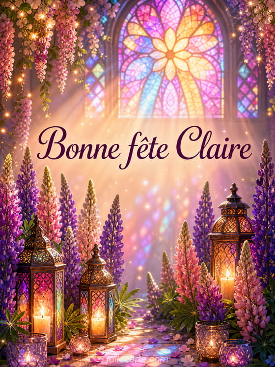 Carte bonne fête Claire