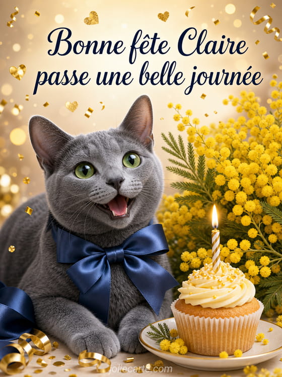 Carte bonne fête Claire