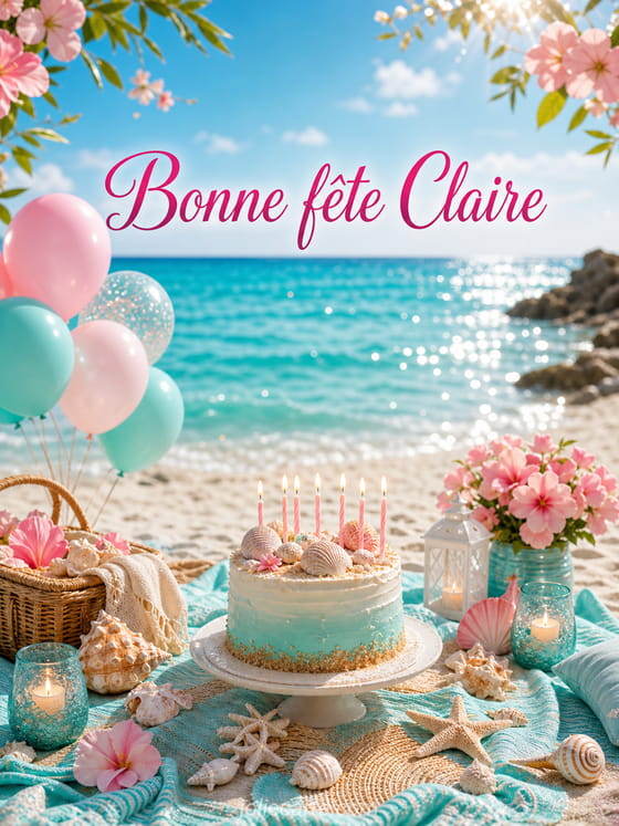 Carte bonne fête Claire