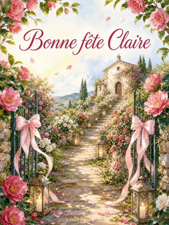 Carte bonne fête Claire