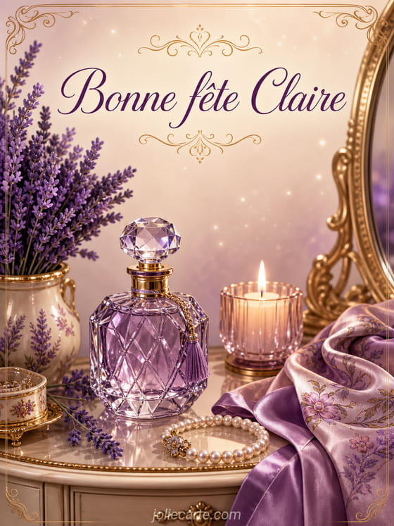 Carte bonne fête Claire