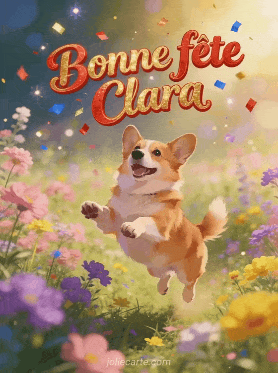 Bonne fête Clara - Clara gif bonne fete gratuit