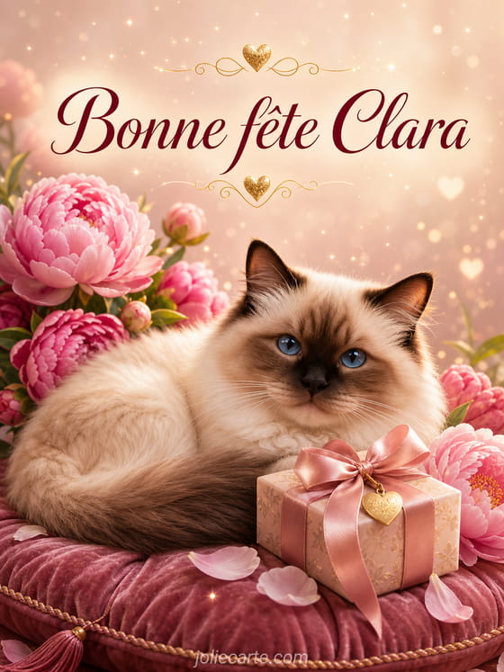 Carte bonne fête Clara