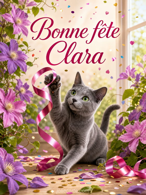 Carte bonne fête Clara