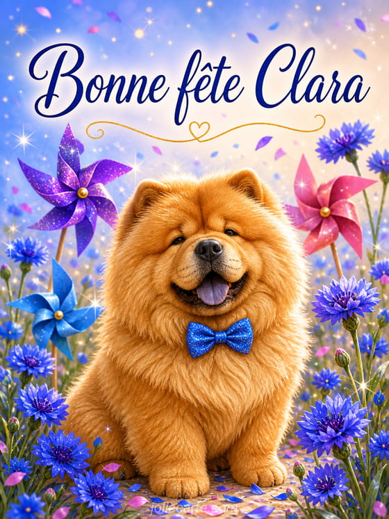 Carte bonne fête Clara