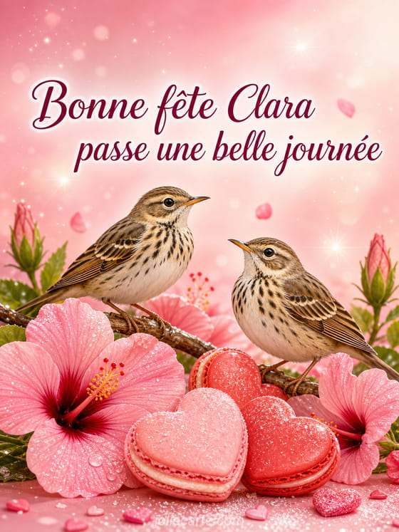 Carte bonne fête Clara