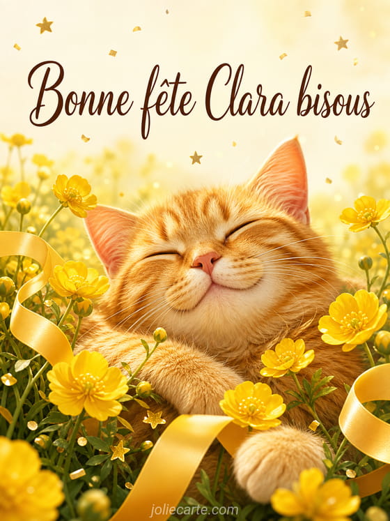 Carte bonne fête Clara