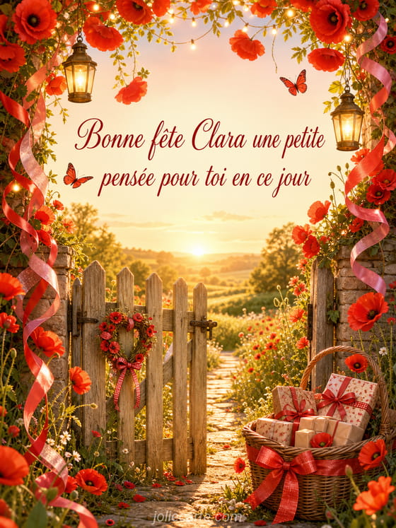 Carte bonne fête Clara