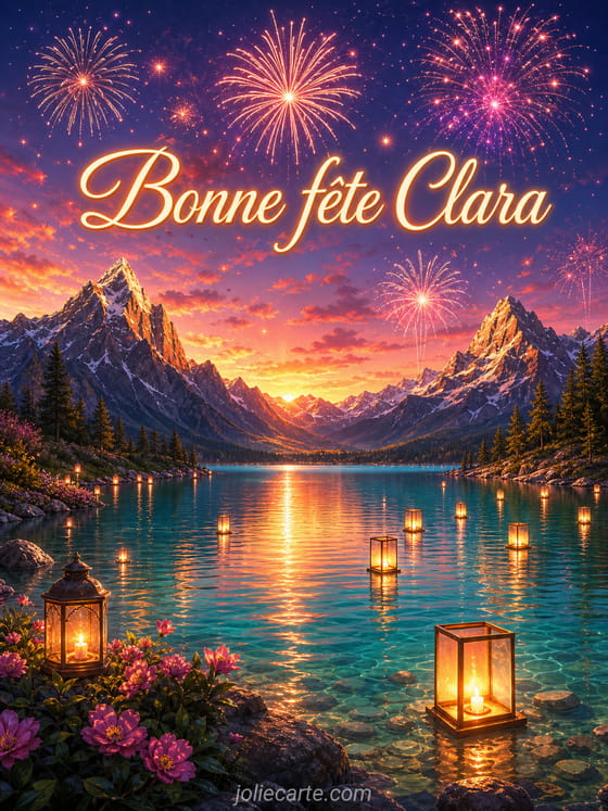 Carte bonne fête Clara