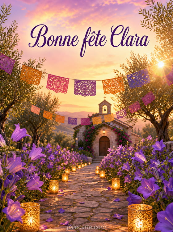Carte bonne fête Clara