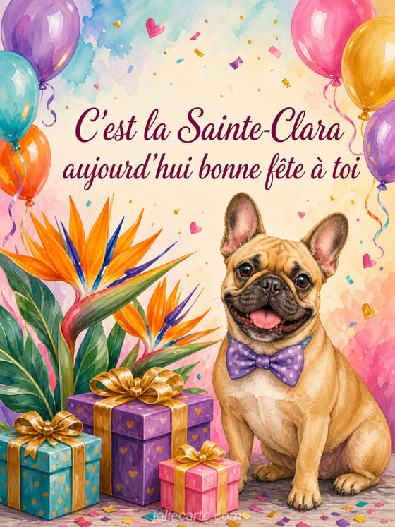 Carte bonne fête Clara