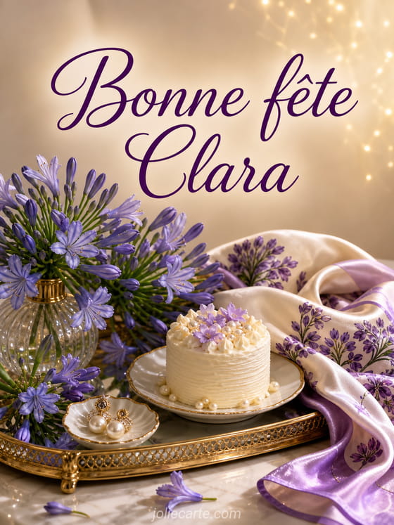 Carte bonne fête Clara