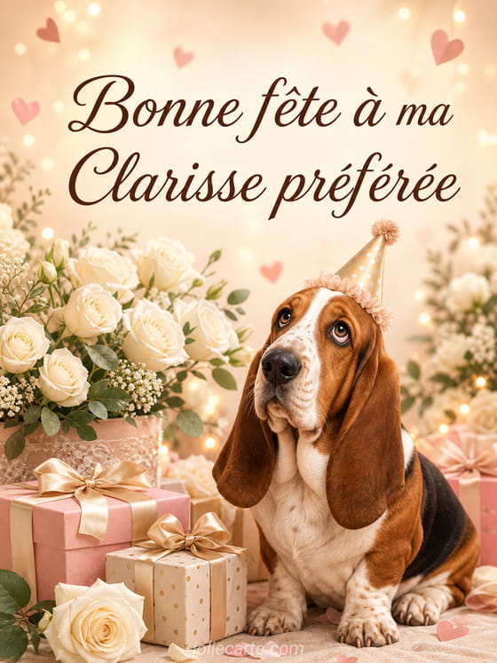Carte bonne fête Clarisse
